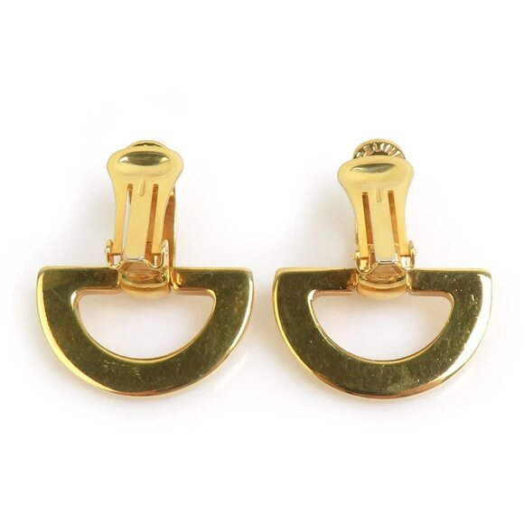 Auth CELINE Earrings Gold Metal - Picture 2 of 8